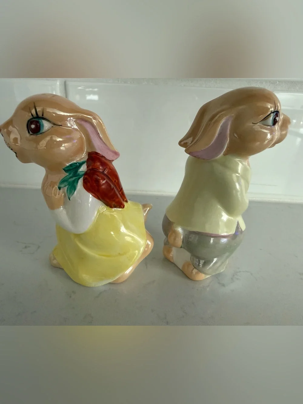 Ceramic Bunny Salt and Pepper Shaker Set